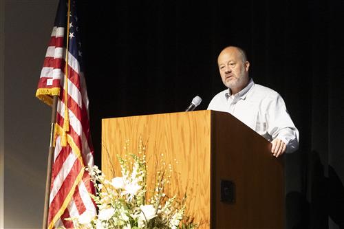 A man at a podium